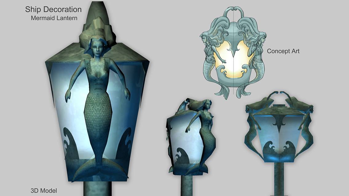 Pirates of the Caribbean Game - Mermaid Lamp